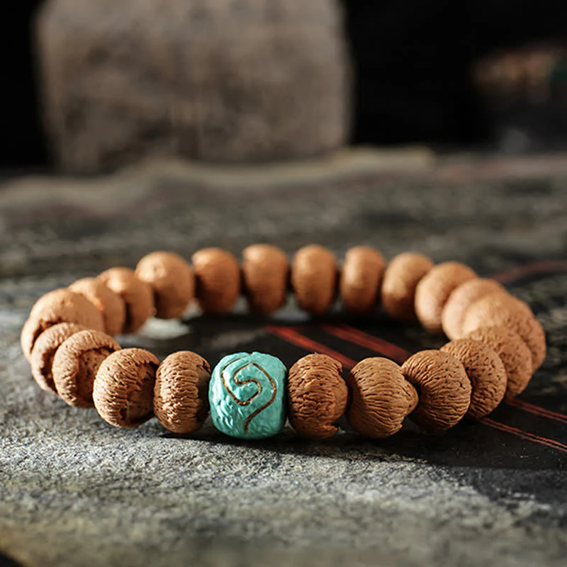 Mocoer Tibetan Bodhi Seed Turquoise Amber Protection Bracelet - Mocoer