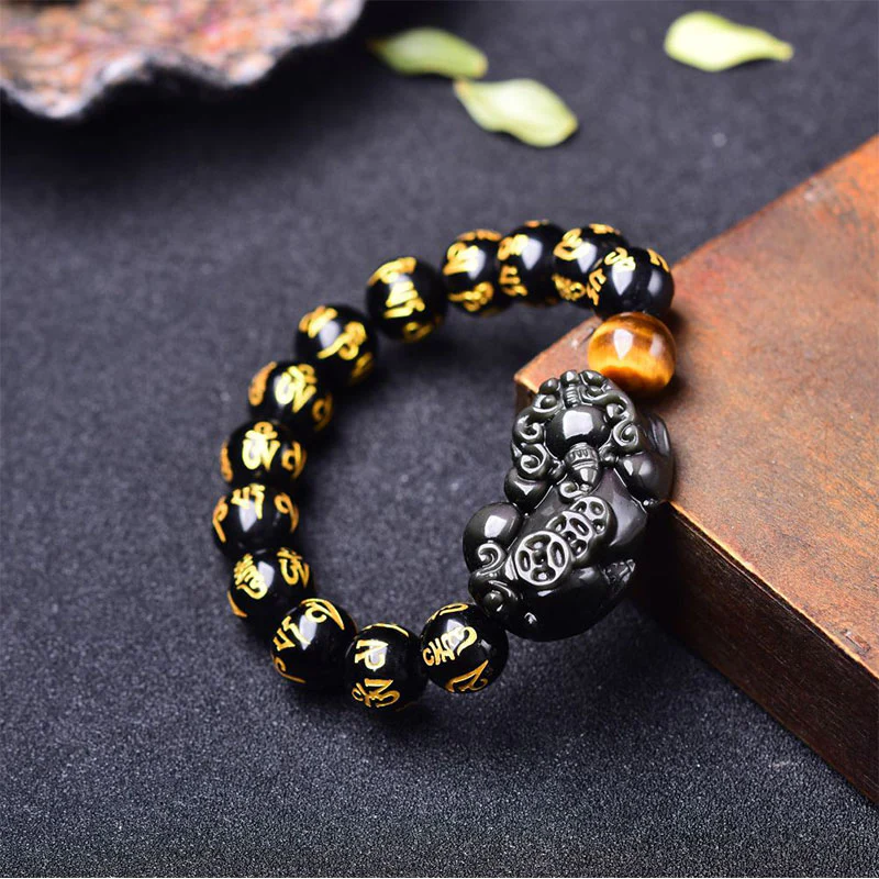 Mocoer FengShui PiXiu Obsidian Wealth Bracelet - Mocoer