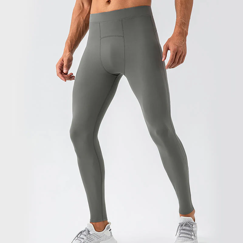 Mocoer High Waist Elastic Quick Dry Breathable Gym Sports Men's Leggings Pants - Mocoer