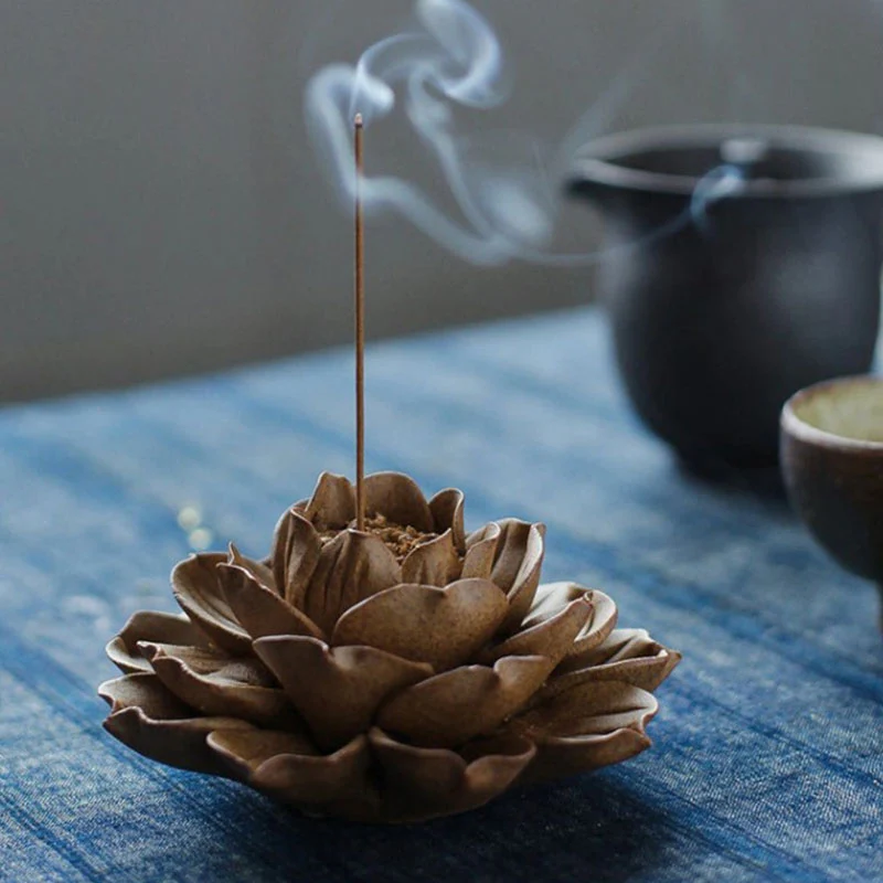 Mocoer Tibetan Backflow Lotus Meditation Incense Burner - Mocoer