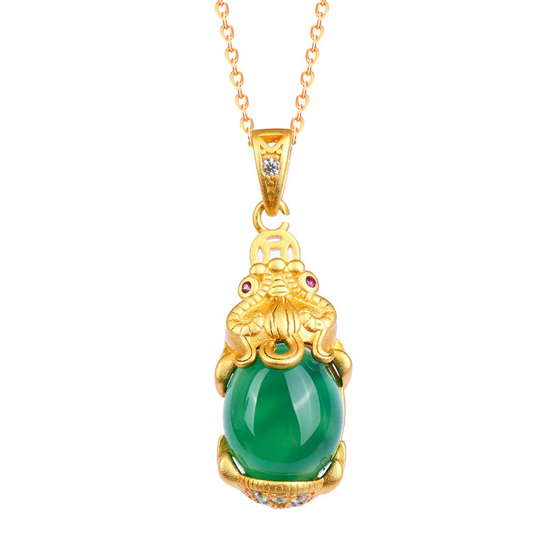 Mocoer Natural Jade PiXiu Balance Necklace - Mocoer