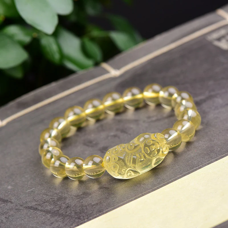 Mocoer FengShui Citrine PiXiu Wealth Bracelet - Mocoer