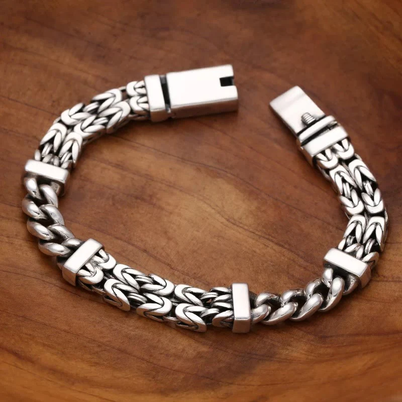 Mocoer Retro Chain Pattern Luck Healing Bracelet - Mocoer