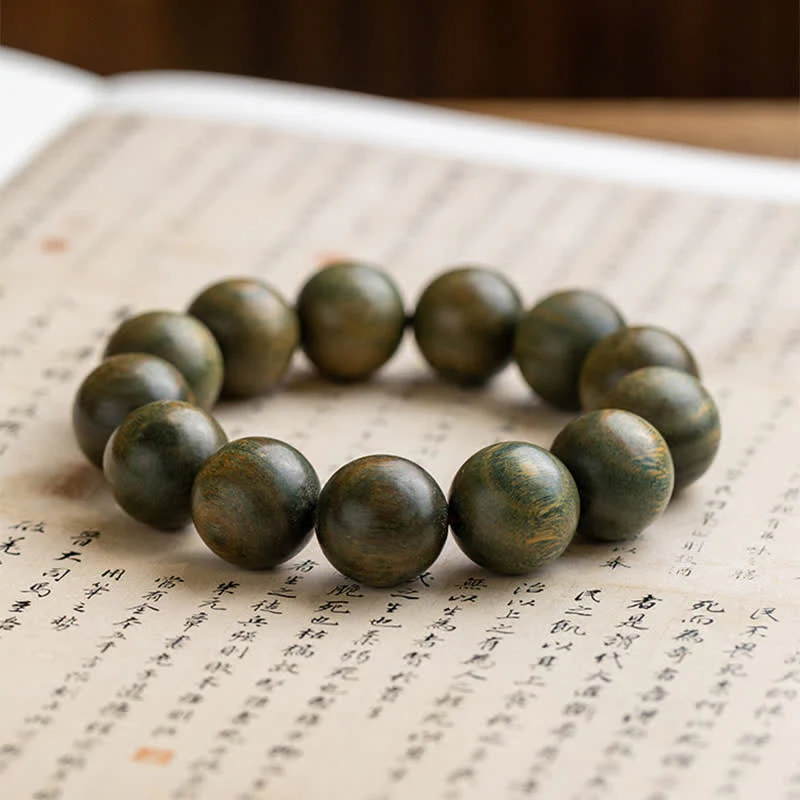 Mocoer Tibetan Green Sandalwood Soothing Cure Bracelet - Mocoer
