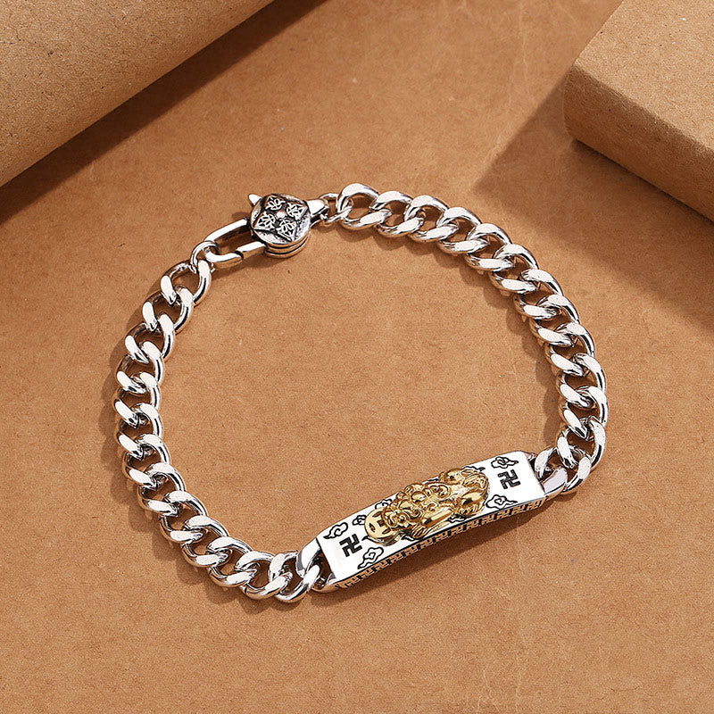 Mocoer Om Mani Padme Hum Pixiu Swastika Spring Buckle Wisdom Bracelet - Mocoer