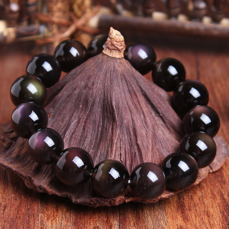 Mocoer Natural Rainbow Obsidian Positive Bracelet - Mocoer