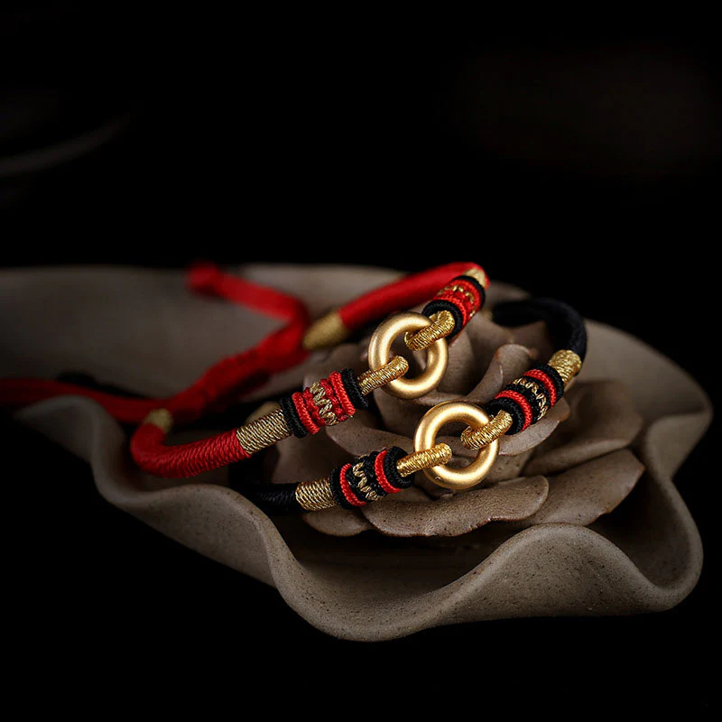 Mocoer FengShui Lucky Red String Couple Bracelet - Mocoer