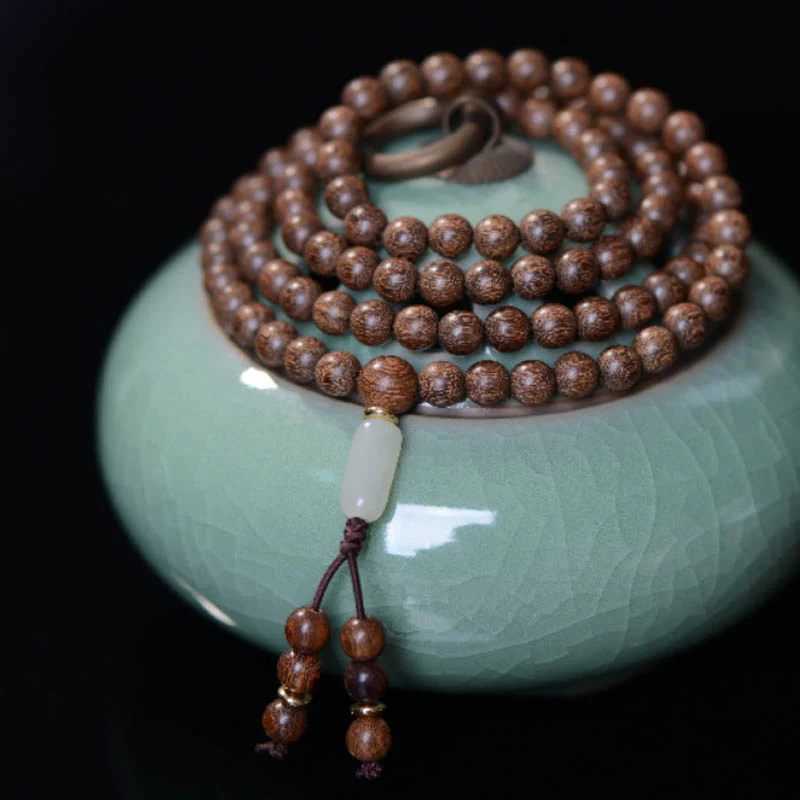 Mocoer 108 Mala Beads Rosewood Jade Calm Bracelet - Mocoer