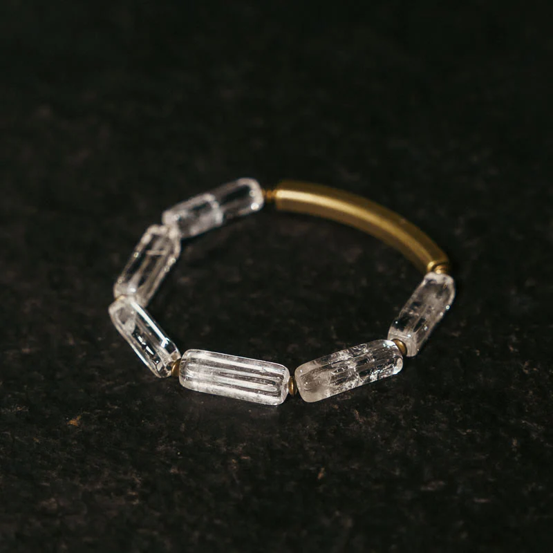 Mocoer Square White Crystal Copper Luck Healing Bracelet - Mocoer