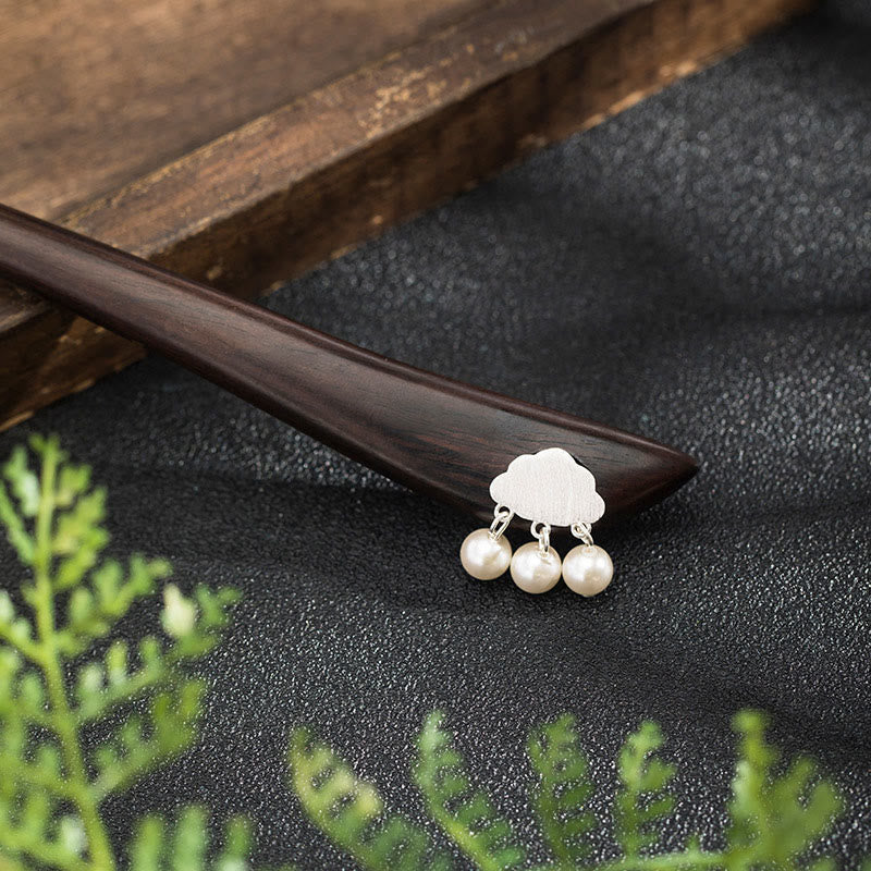 Mocoer 925 Sterling Silver Ebony Cloud Power Hairpin - Mocoer