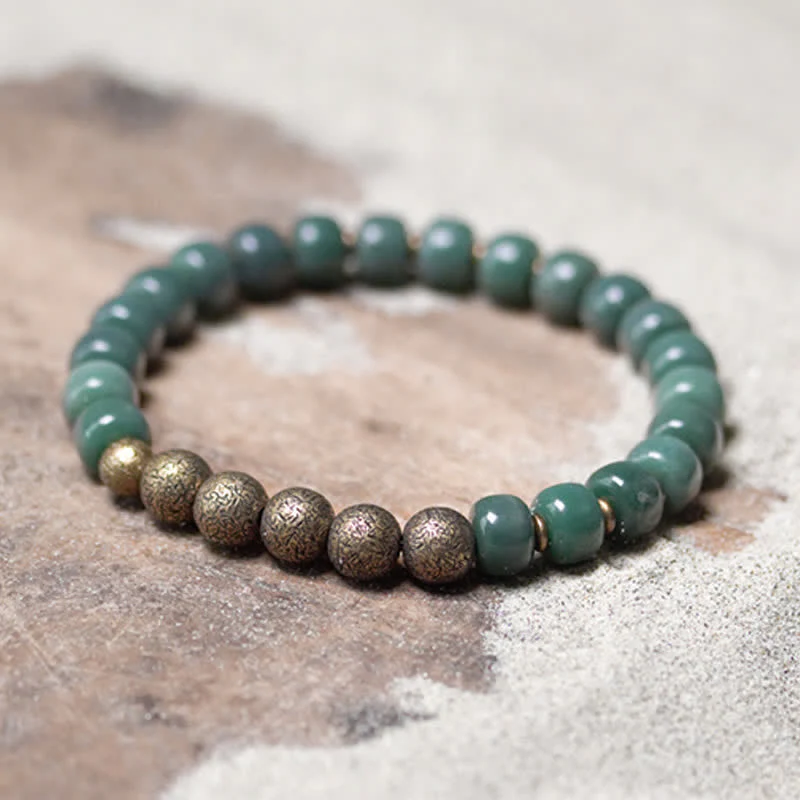 Mocoer Tibetan Cyan Bodhi Seed Copper Success Bracelet - Mocoer