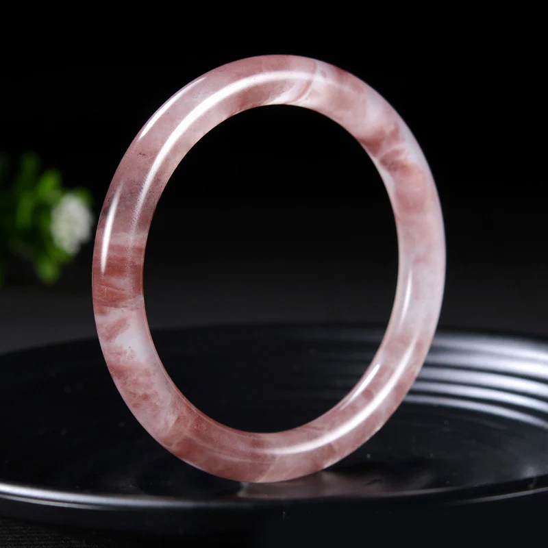Mocoer Purple Jade Happiness Protection Bracelet Bangle - Mocoer