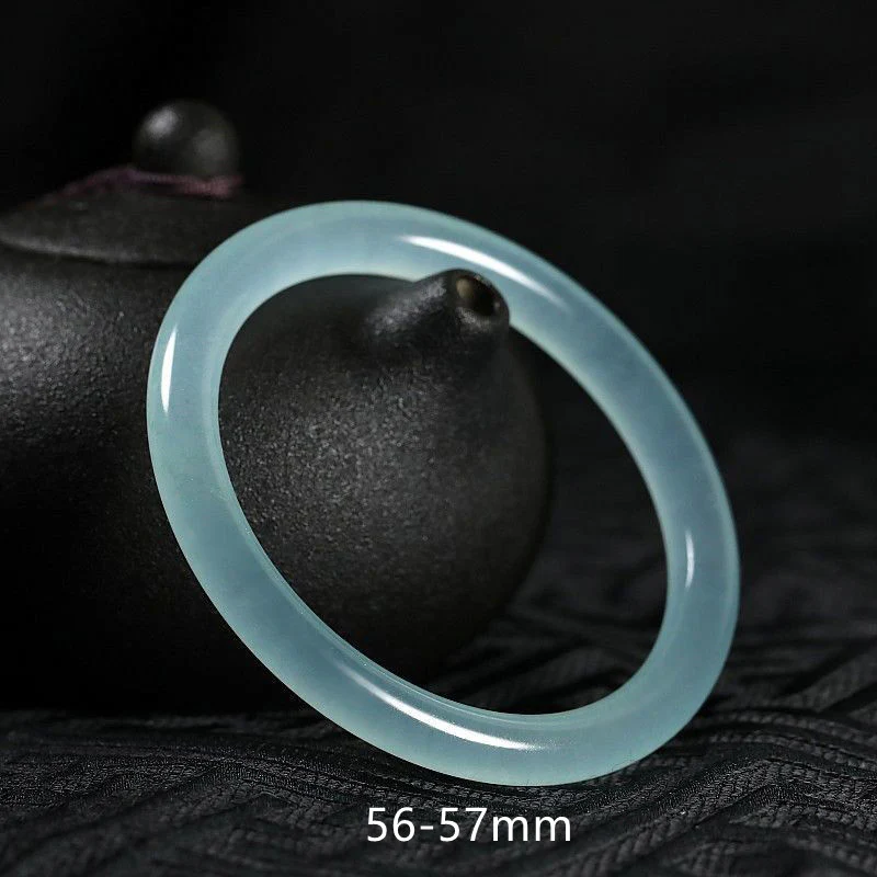 Mocoer Natural Jade Healing Blessing Bangle Bracelet - Mocoer