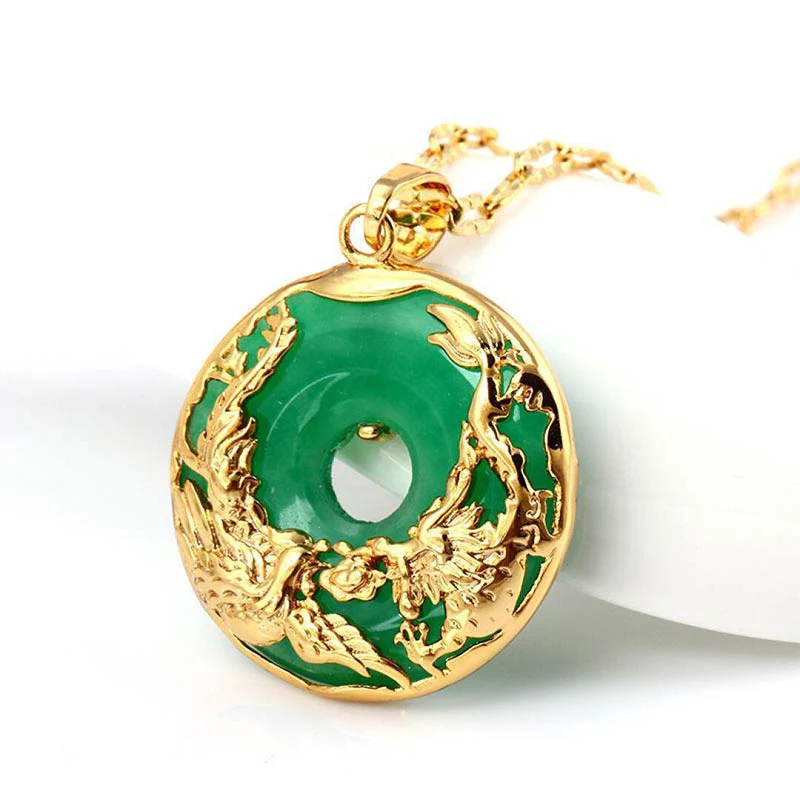 Mocoer Natural Jade Prosperity Necklace - Mocoer