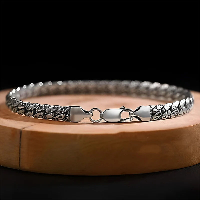 Mocoer Simple Dotted Texture Design Copper Luck Buckle Bracelet - Mocoer
