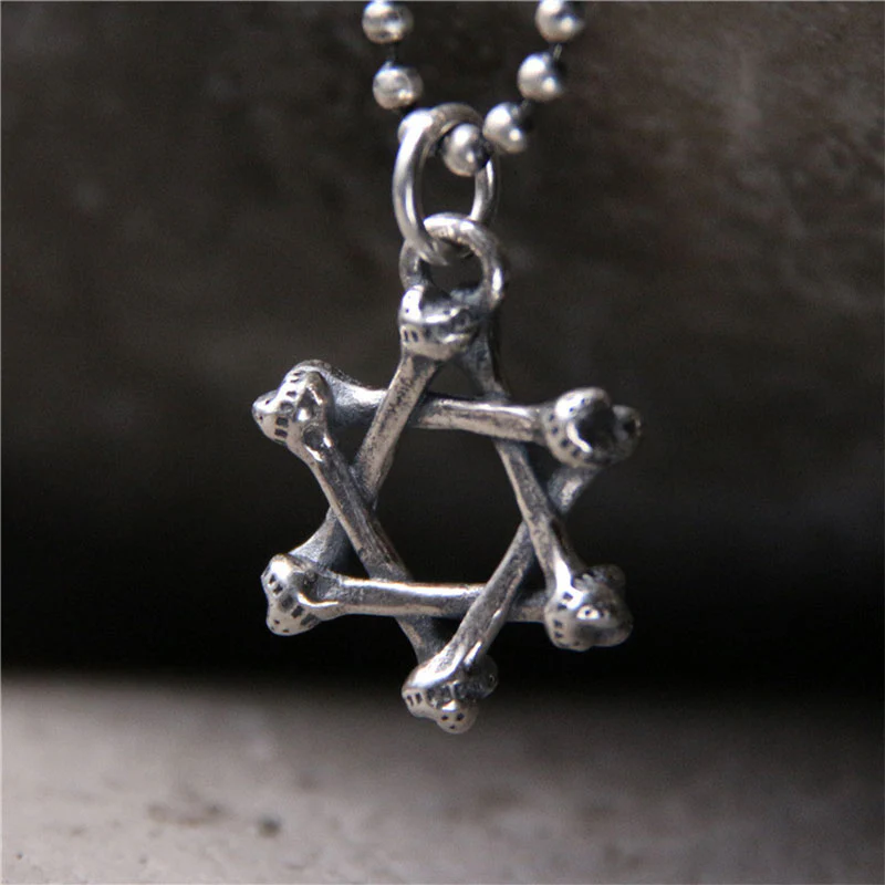 Mocoer 925 Sterling Silver Star of David Hope Protection Necklace - Mocoer