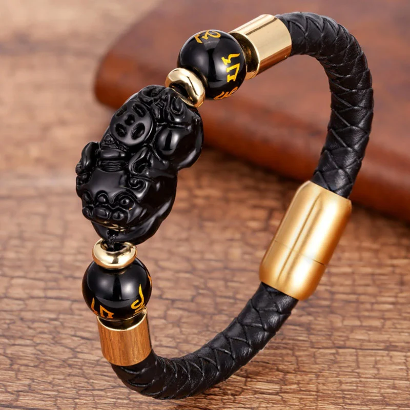 Mocoer FengShui Tiger Eye Pixiu Bracelet - Mocoer