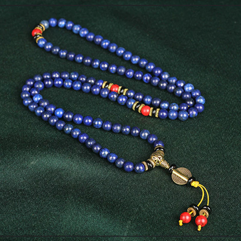 Mocoer Tibetan Mala Lapis Lazuli Positive Bracelet - Mocoer