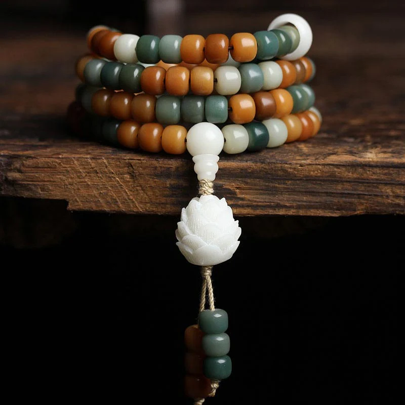 Mocoer Bodhi Lotus Mala Harmony Necklace Bracelet - Mocoer