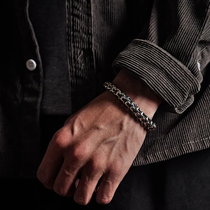 Mocoer Retro Dragon Scale Pattern Success Strength Bracelet - Mocoer