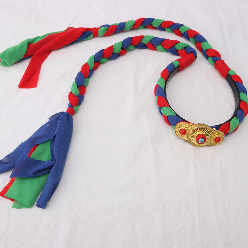 Mocoer Tibetan Colorful Tassel Beads Hair Decoration Hair Accessories - Mocoer