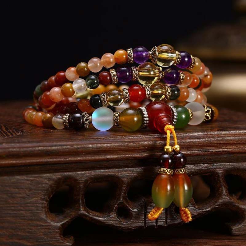 Mocoer The 108 Quartz Healing Mala Bracelet - Mocoer