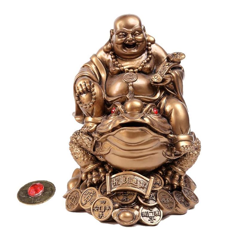 Mocoer FengShui Maitreya Toad Ornament Decoration - Mocoer