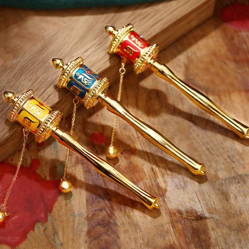 Mocoer Tibetan Prayer Wheel Six True Words Blessing Meditation Decoration - Mocoer