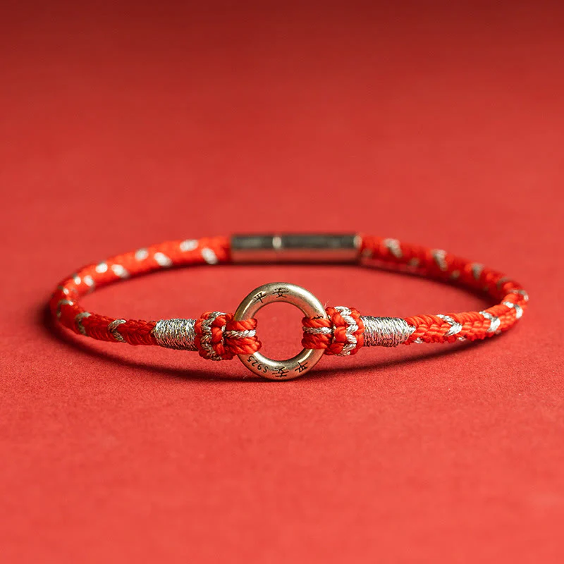 Mocoer Red String 925 Sterling Silver Safe Luck Bracelet - Mocoer