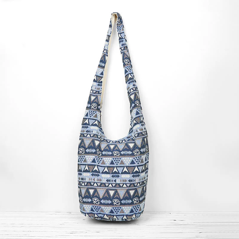 Mocoer Cotton Stripes Pattern Crossbody Bag Shoulder Bag - Mocoer
