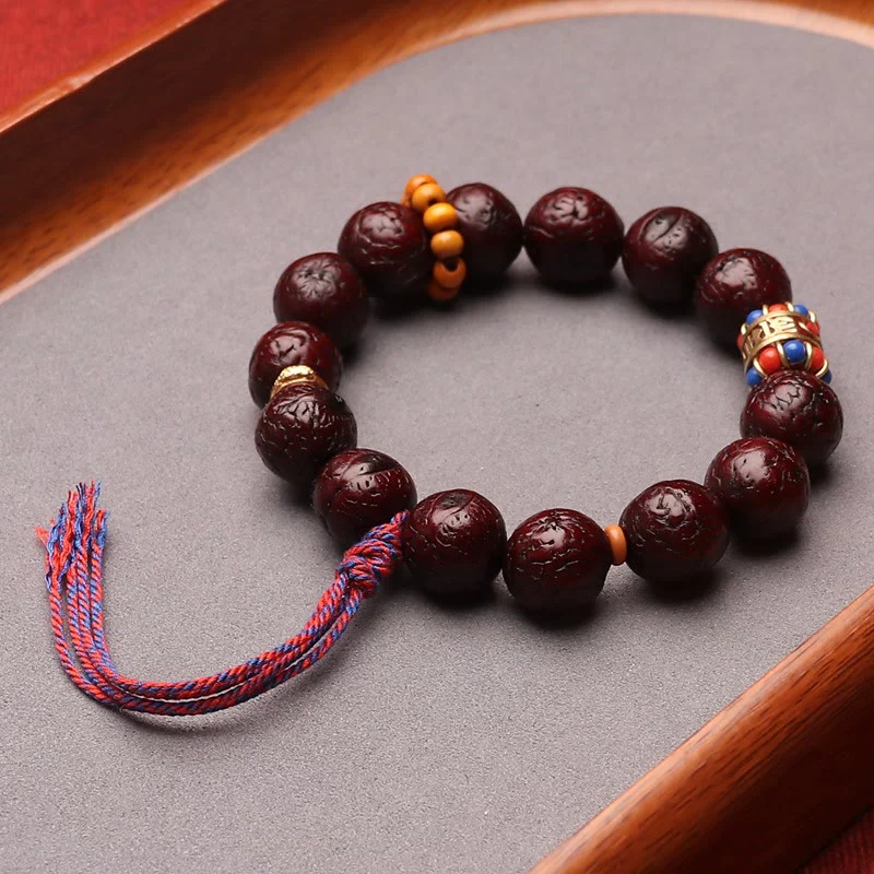 Mocoer Bodhi Seed Bead Peace Calm Tassel Bracelet - Mocoer