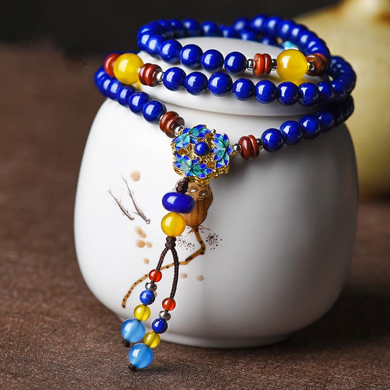 Mocoer Lazurite Yellow Agate Positive Bracelet - Mocoer