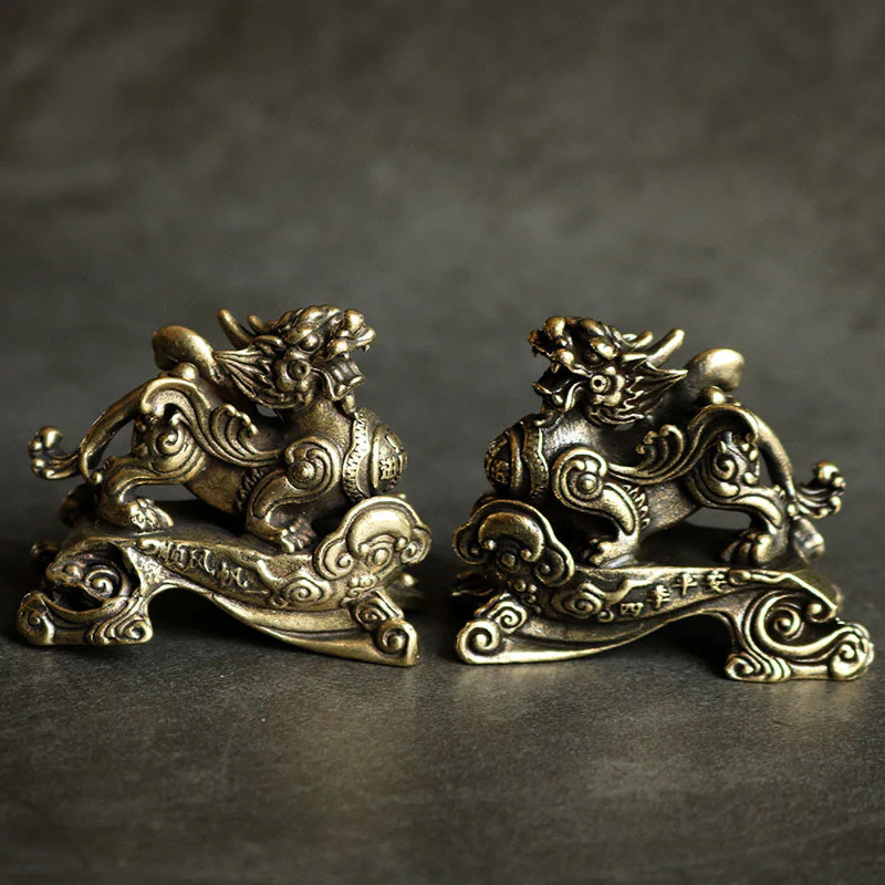 Mocoer Handmade FengShui PiXiu Copper Wealth Luck Decoration - Mocoer