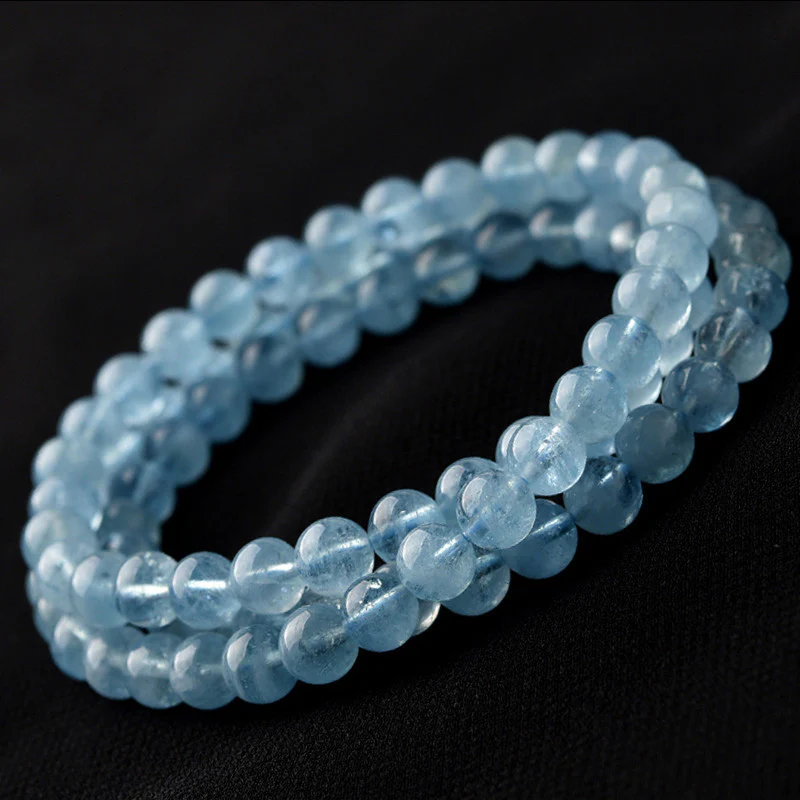 Mocoer Natural Aquamarine Peace Healing Bracelet - Mocoer
