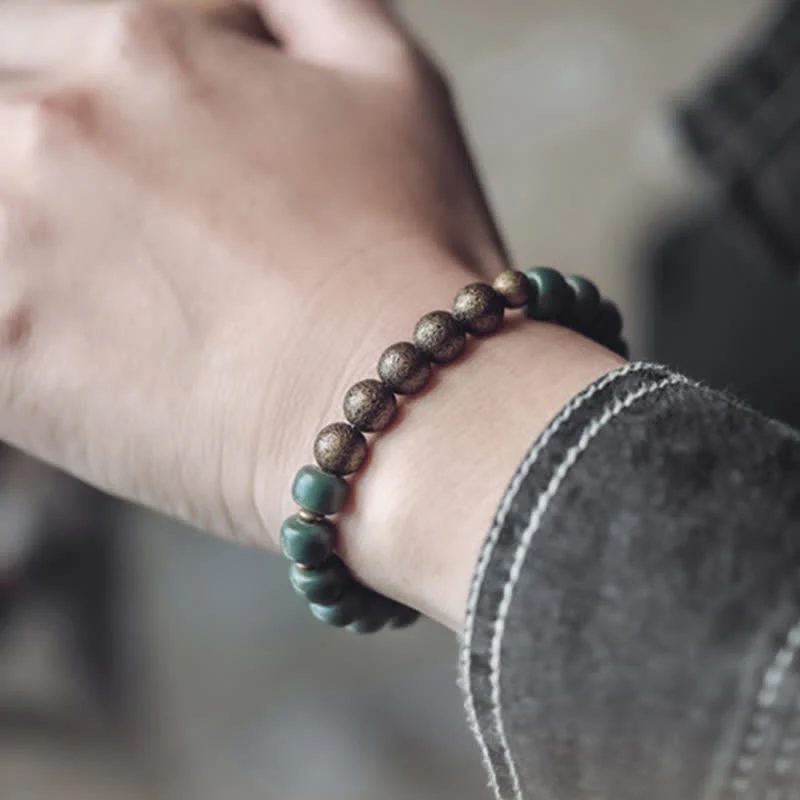 Mocoer Tibetan Cyan Bodhi Seed Copper Success Bracelet - Mocoer