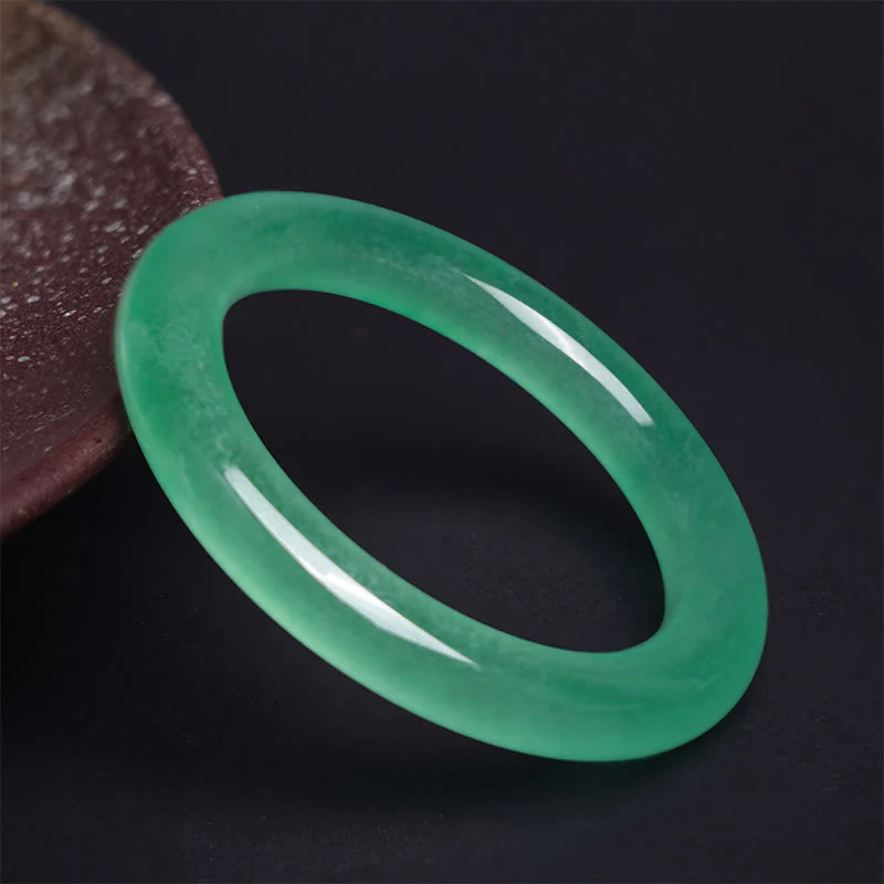 Mocoer Natural Jade Luck Prosperity Bracelet Bangle - Mocoer