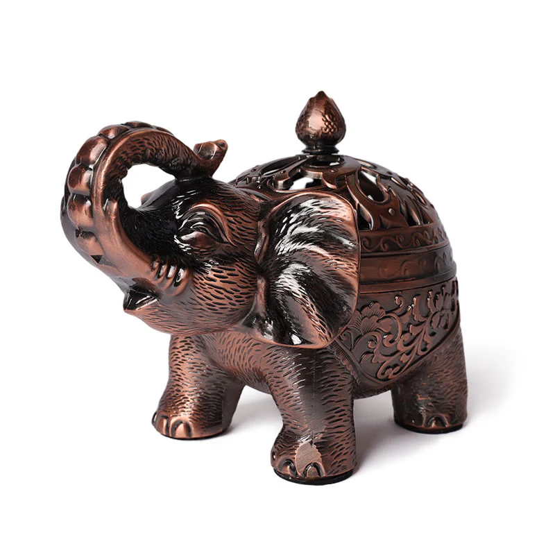 Mocoer Elephant Alloy Incense Holder Home Decoration Incense Burner - Mocoer