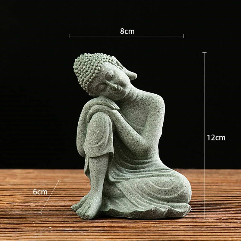 Mocoer Tibetan Meditation Contemplation Buddha Serenity Compassion Statue Figurine Decoration - Mocoer