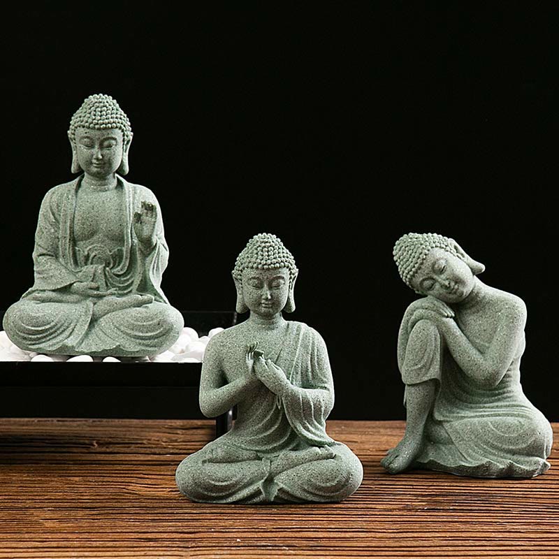 Mocoer Tibetan Meditation Contemplation Buddha Serenity Compassion Statue Figurine Decoration - Mocoer