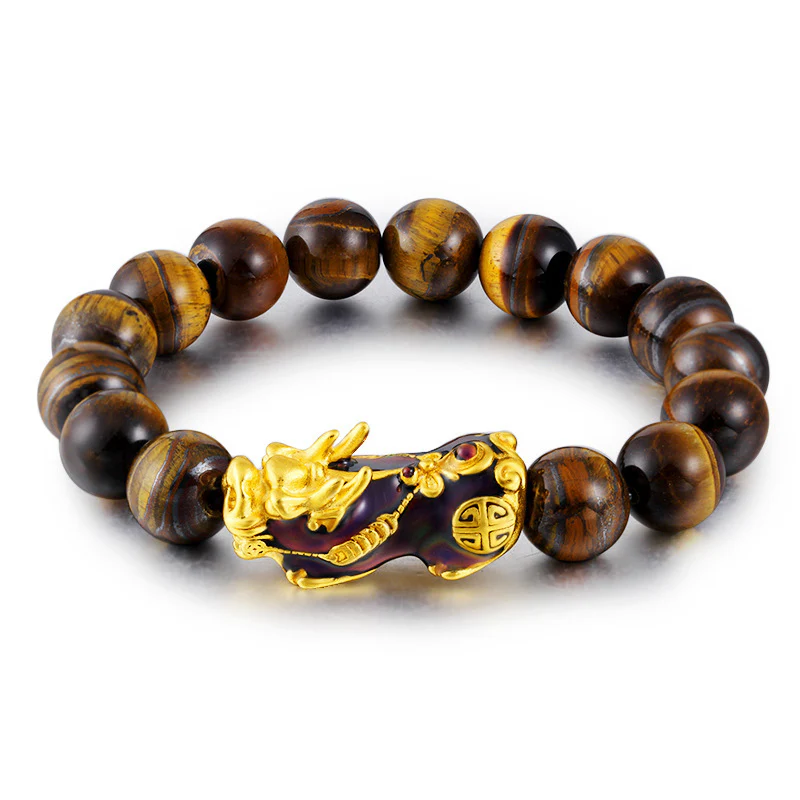 Mocoer Tibetan Handcrafted Tiger Eye Feng Shui Bracelet - Mocoer