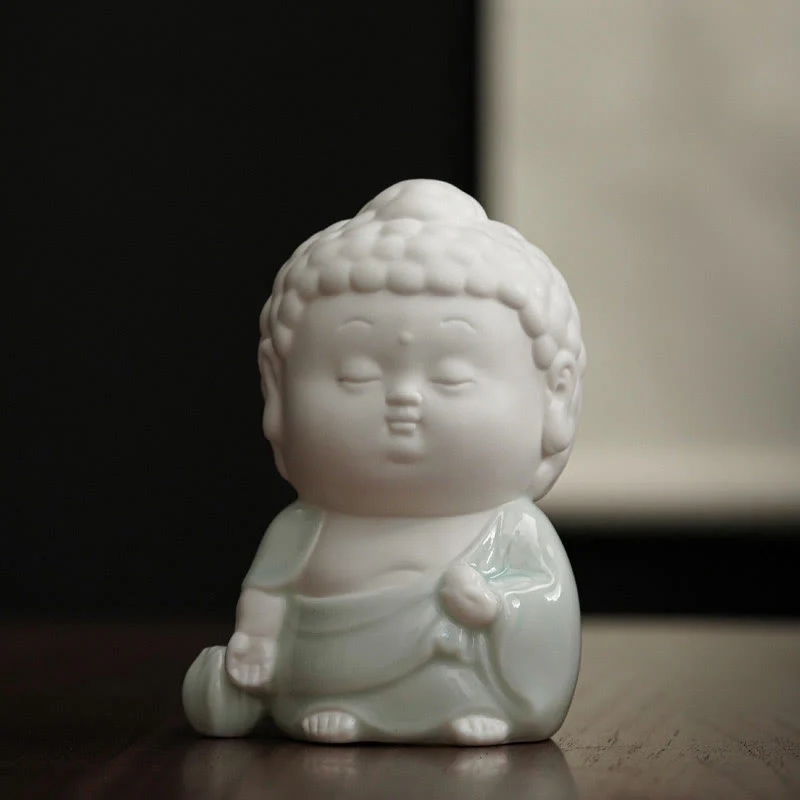 Mocoer Buddha Sitting Standing Reclining Ceramic Healing Incense Burner Desk Decoration - Mocoer