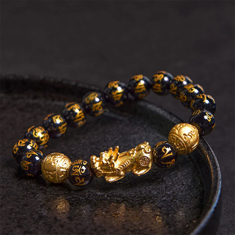 Mocoer FengShui PiXiu Obsidian Wealth Bracelet - Mocoer