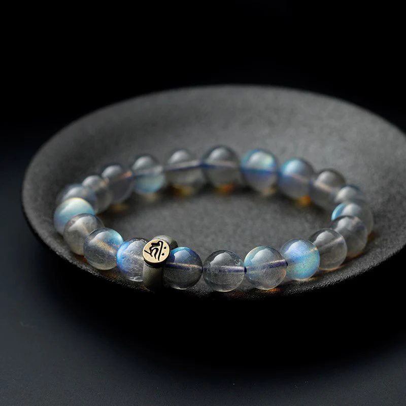 Mocoer 12 Chinese Zodiac Moonstone Calm Love Bracelet - Mocoer