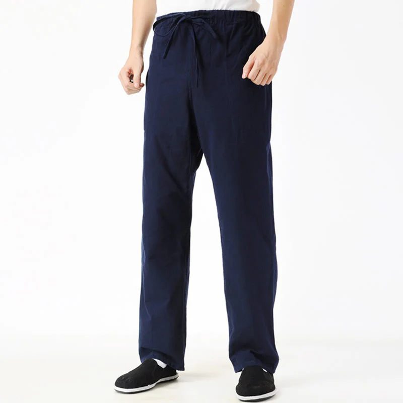 Mocoer Fall Solid Color Men's Drawstring Pants With Pockets - Mocoer