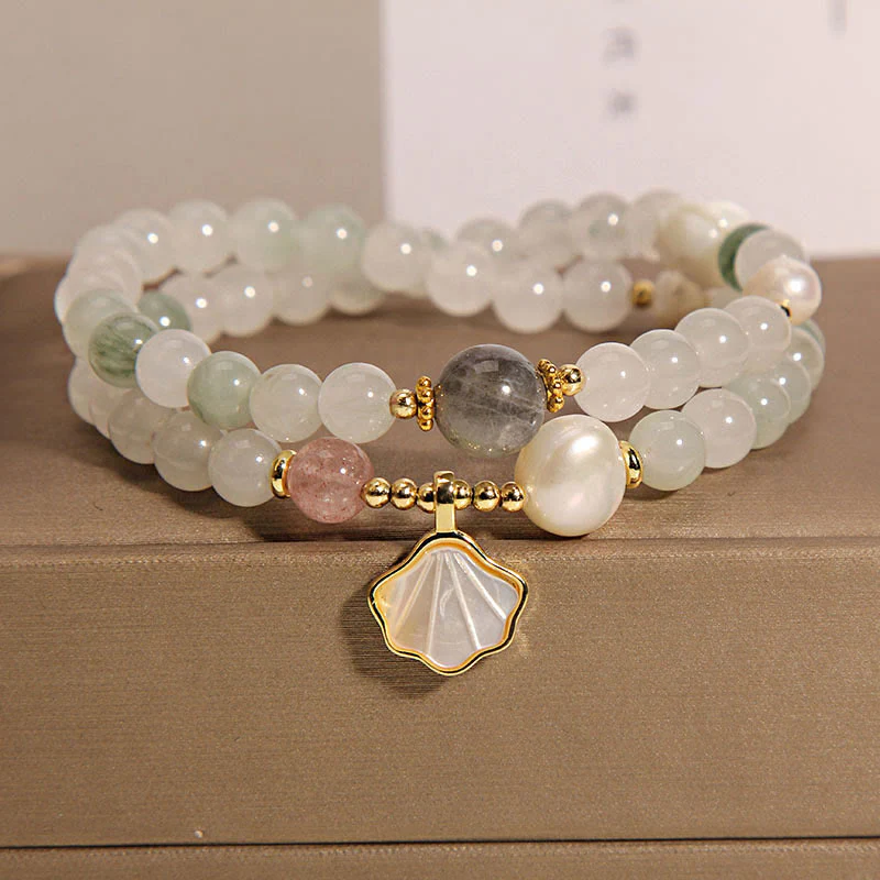 Mocoer Double Layer Jade Shell Luck Bracelet - Mocoer