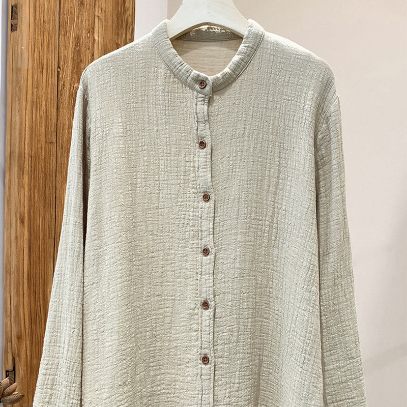 Mocoer Literary Artistic Double-Layered Sand Wash Cotton Linen Clothing - Mocoer