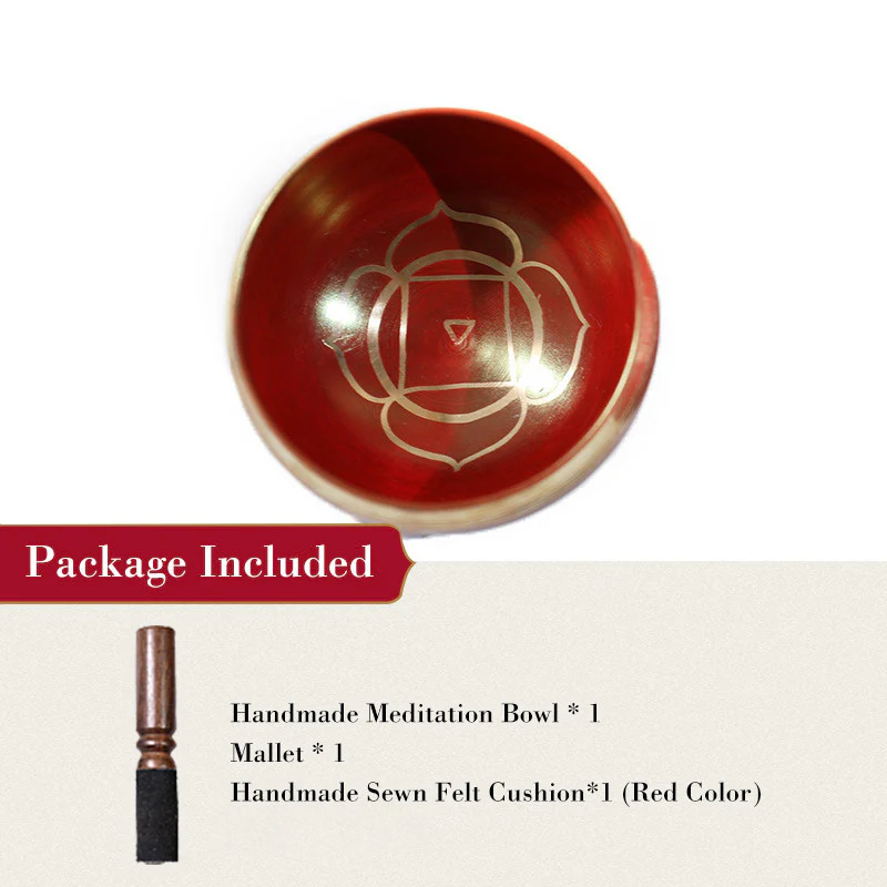 Mocoer Tibetan Sound Bowl Handcrafted for Chakra Healing and Mindfulness Meditation Singing Bowl Set - Mocoer
