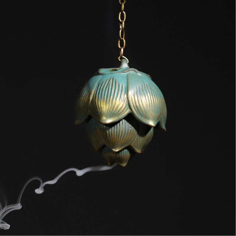 Mocoer Lotus Meditation Hanging Incense Burner Decoration - Mocoer
