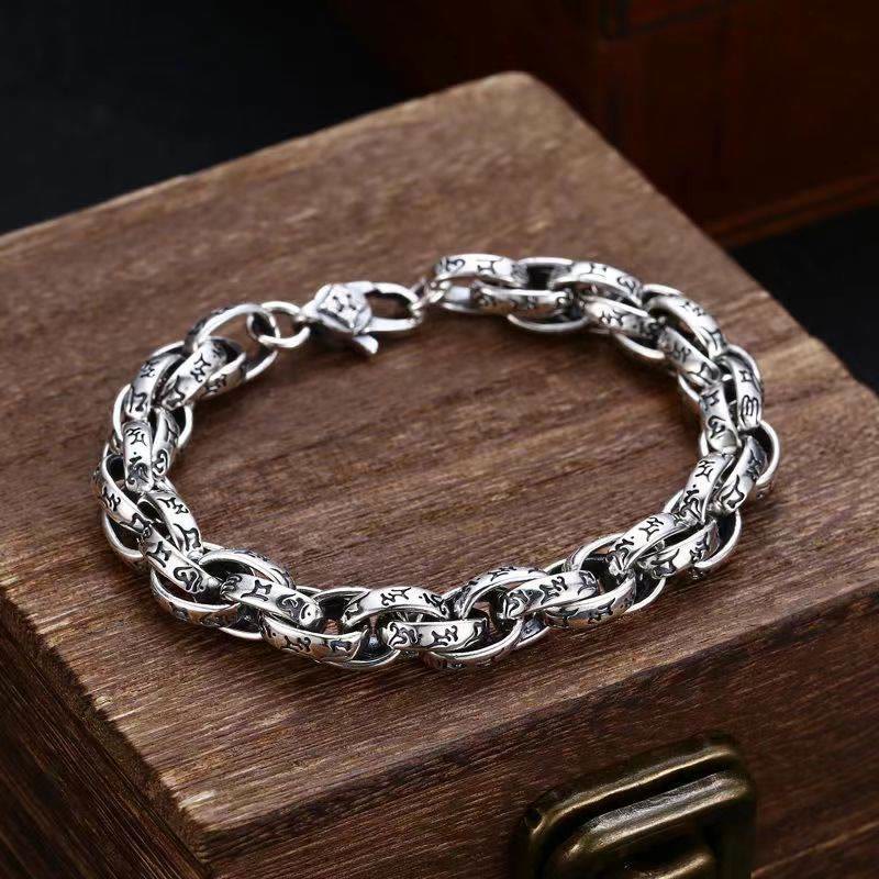 Mocoer Tibetan Om Mani Padme Hum Carved Amulet Creativity Bracelet - Mocoer