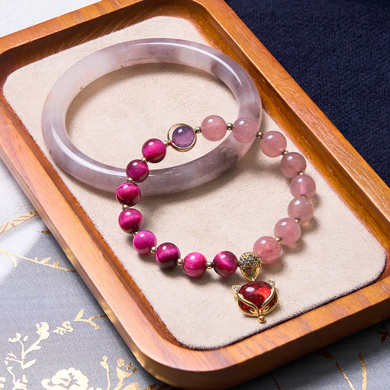 Mocoer Enhance Happiness and Joy Purple Bracelet Bangle Bundle - Mocoer